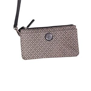 Tommy Hilfiger Elegant Black and Brown Wristlet